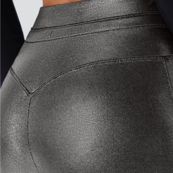 Halara SoftlyZero Faux Leather High Waisted Drawstring  Foil Print Joggers - Picture 5 of 9